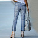 Stylish Women's Destroyed Mom Jeans