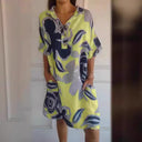 Floral-Designed Women's Hooded Dress