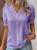 Chic Ruffled Women's Blouse in Trendy Style