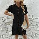 Chic Women's Shirt Dress with Stylish Pockets