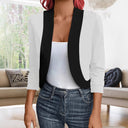 Chic Women's Blazer Jacket with Modern Design and Contrast Accents