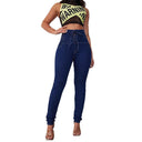 High-Waisted Jeans with Stylish Lacing