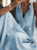 Romantic Ruffle Maxi Dress for Women