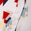 Chic Women's Long Sleeve Blouse with Geometric Print