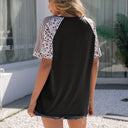 Animal Print Women's T-Shirt with American Neckline