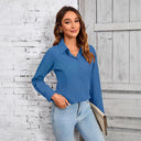 Chic Women's Blouse with Exquisite Stitching