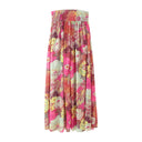 Floral Maxi Skirt with Stretchy Waistband for Women