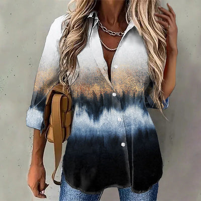Women's Ombre Chiffon Blouse for Effortless Style