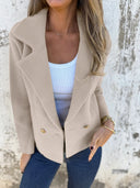 Chic Women's Double Button Blazer