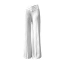 Chic Women's High-Waisted Palazzo Pants with Ribbed Style