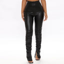 High-Waisted Women's Biker Trousers