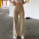Women's High Waist Flared Trousers in Chic Style