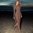 Chic Hooded Evening Dress for Women