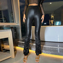 Women's High-Waisted Slim-Fit Ruching Leggings