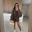 Chic Ruffled Kimono with Waist Belt for Women