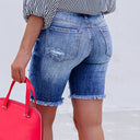 Trendy Women's Destroyed Denim Shorts