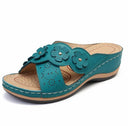 Ladies' Casual Slippers with Flower Appliqués by Heidi-Mode