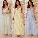 Chic Women's Maxi Dress with Spaghetti Straps & Wrap Detail