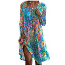 Chic Women's V-Neck Dress with Side Slit