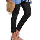 Ladies' Lace Trim Leggings with Elastic Waist