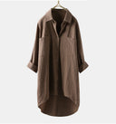 Chic Women's Blouse with Patch Pockets and Long Sleeves