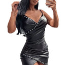 Stylish Women's Bodycon Dress with Button Accents