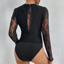 Romantic Lace Deep V-Neck Women's Bodysuit