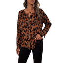 Chic Women's Leopard Print Blouse