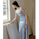 Chic Women's Strapless Maxi Evening Dress