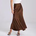 Chic Diagonal Seam Maxi Skirt for Women
