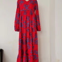 Boho Floral Long Sleeve Dress with Flowing Hem