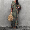 Chic V-Neck Kaftan Dress for Women