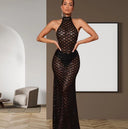 Glamorous High Neck Halter Evening Dress for Women