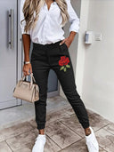 Chic Women's Chino Pants with Stretchy Waist