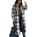 Chic Oversized Checkered Blouse for Women