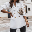 Chic Oversized Blazer for Women with Pocket Accents
