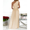 Stylish Women's Asymmetrical Maxi Dress with Slit