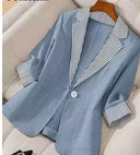 Chic Linen Blazer Jacket for Women