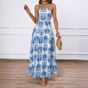 Strapless Floral Maxi Dress for Women