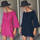 Chic Women's Spring Mini Dress with Flowy Sleeves