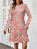 Floral Long Sleeve Women's Dress