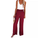 Chic Women's High-Cut Wide-Leg Summer Trousers