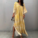 Chic V-Neck Kaftan Dress for Women