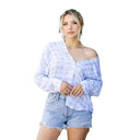 Chic Women's Long-Sleeved Checkered Top