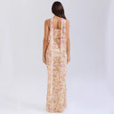 Off-Shoulder Maxi Dress with Chic Draping for Women