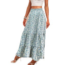 Floral High-Waist Skirt with Ruffled Hem