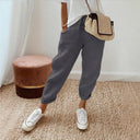 Women's Linen Pants with Elastic Waist and Handy Pockets