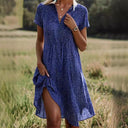 Chic Polo Collar Women's Shirt Dress in Airy Fabric
