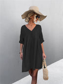Women's Summer V-Neck Dress in Flowy Style