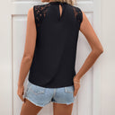 Chic High Neck Lace Blouse for Women